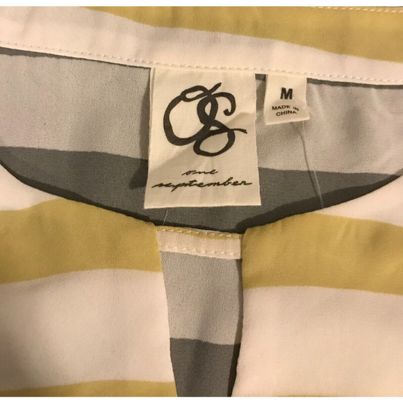 Anthropologie One September Madrigal Mixed Media Stripe Blouse - Picture 6 of 11